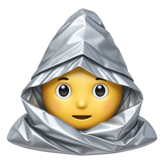 simple tin foil hat  sticker