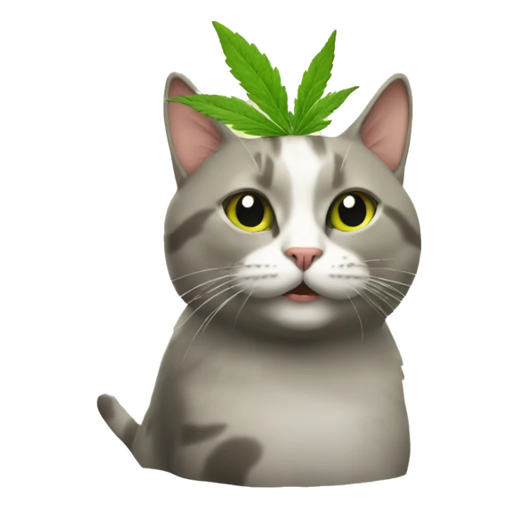 weed cat sticker
