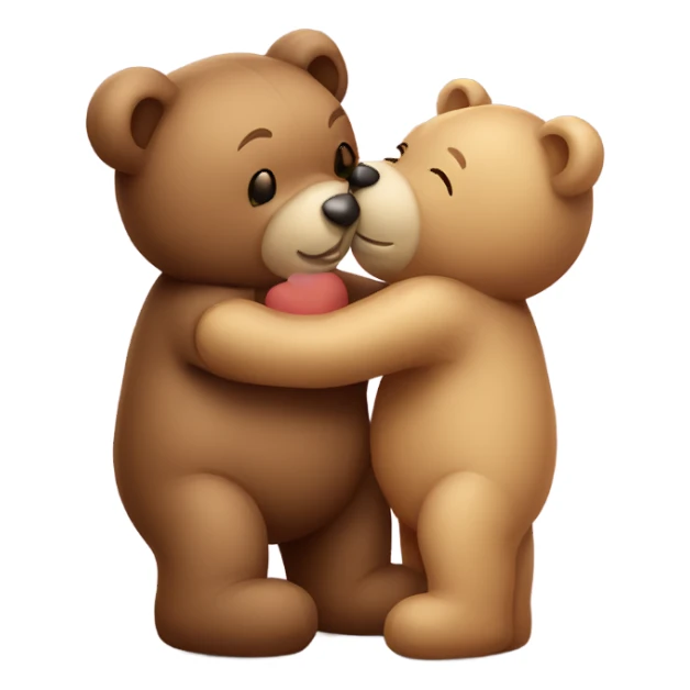 teddy bear kissing another teddy bear sticker