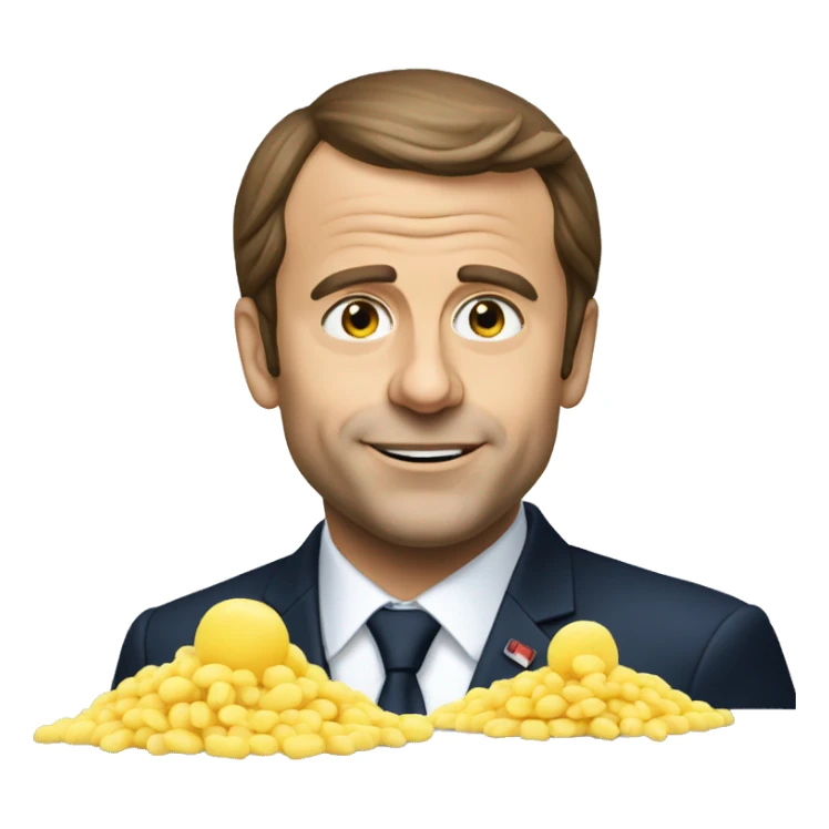 Macron qui mange des pâtes  sticker