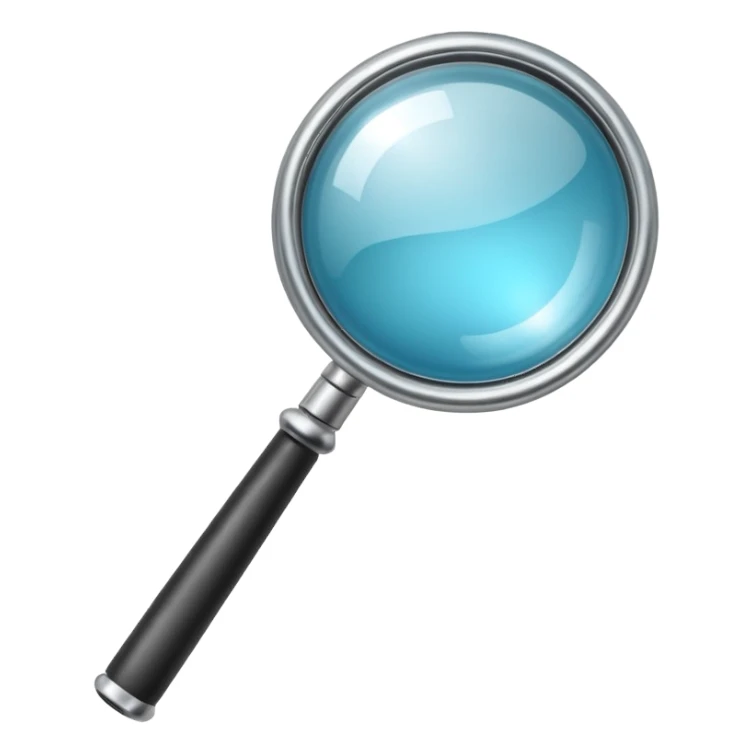 magnifying glass icon sticker