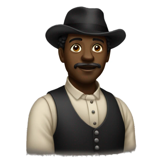 a black worker in 19th century  sticker