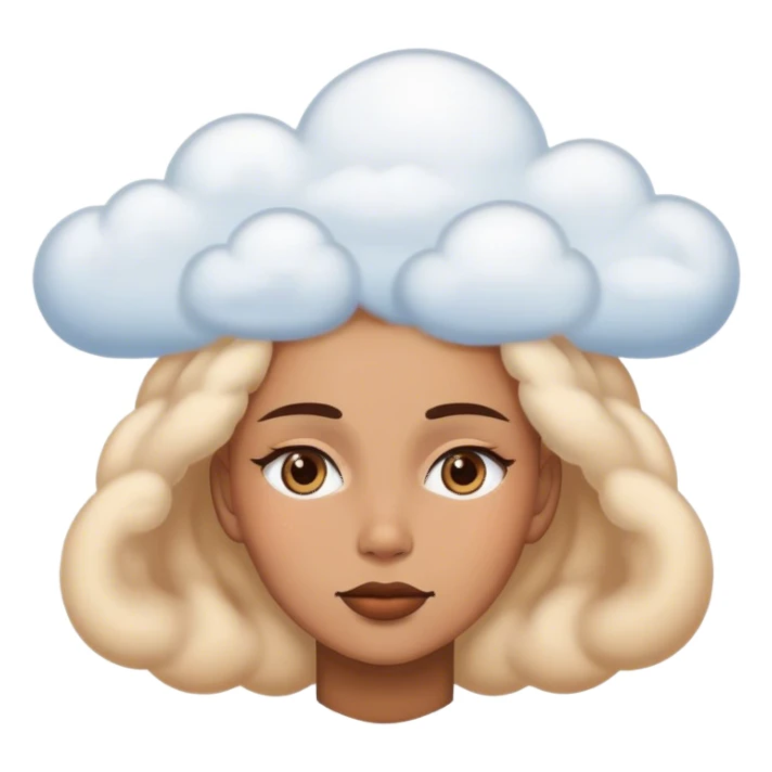 Woman with head in the clouds sticker