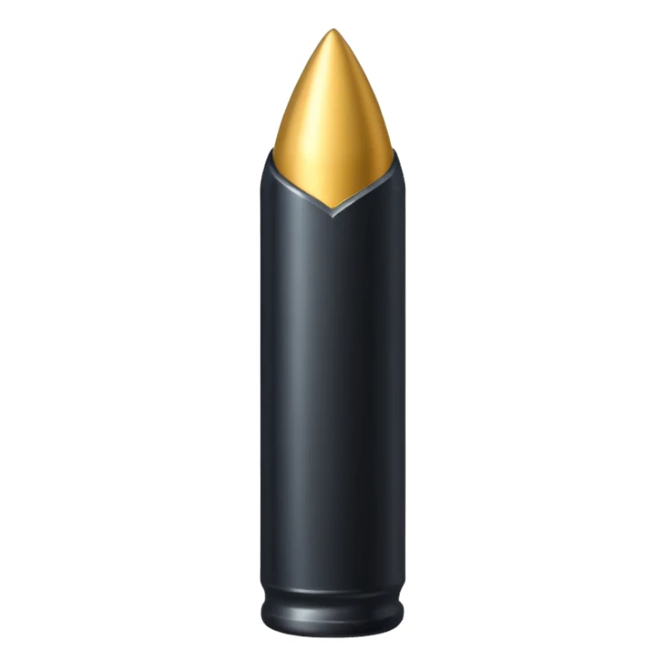 black long bullet sticker