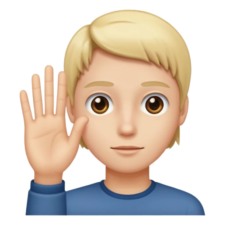 straight face with hand sideways sticker