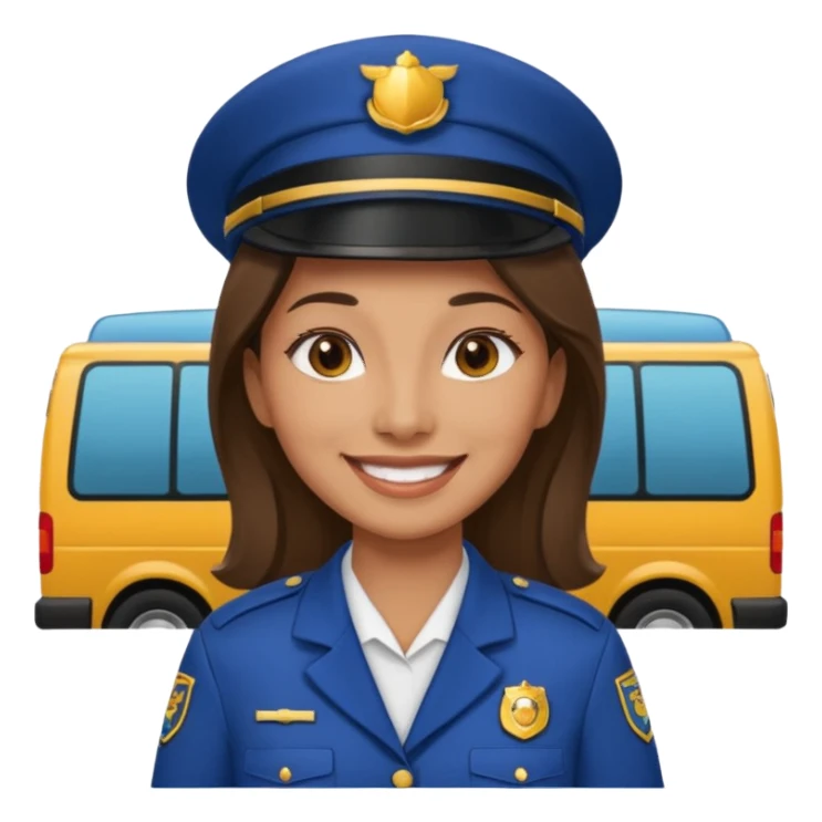 woman minibus driver sticker
