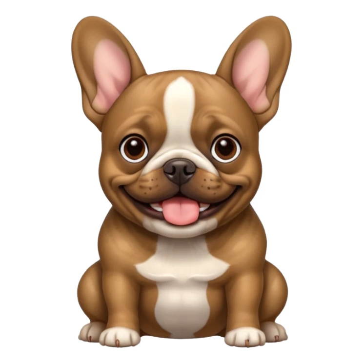 brindle french bulldog smiling sticker