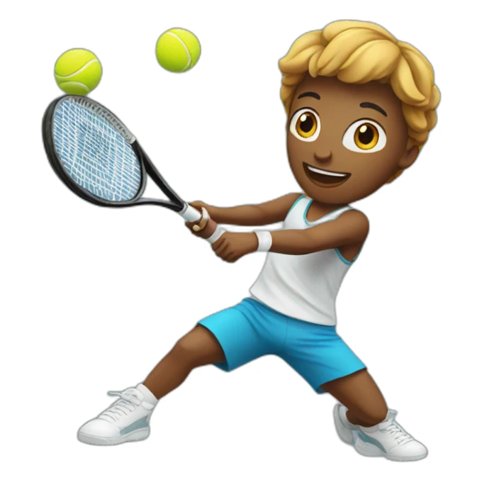 Tennis player playing tennis sticker