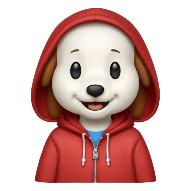 Snoopy wearing a hoodie sticker