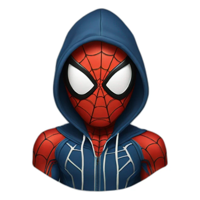 Spiderman with hoodie sticker