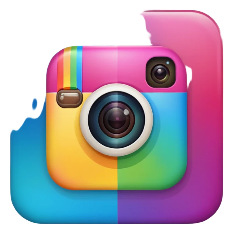 Instagram logo, vibrant colors sticker