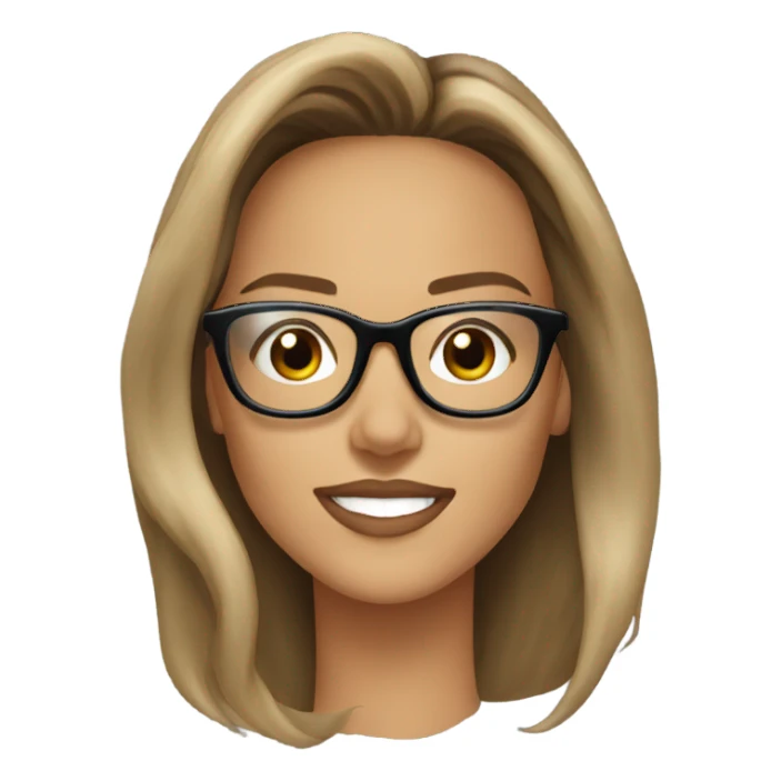 Jessica alba with glasses  sticker