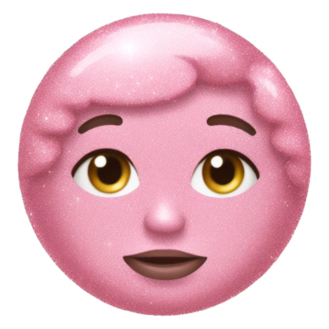 soft pink glitter sticker