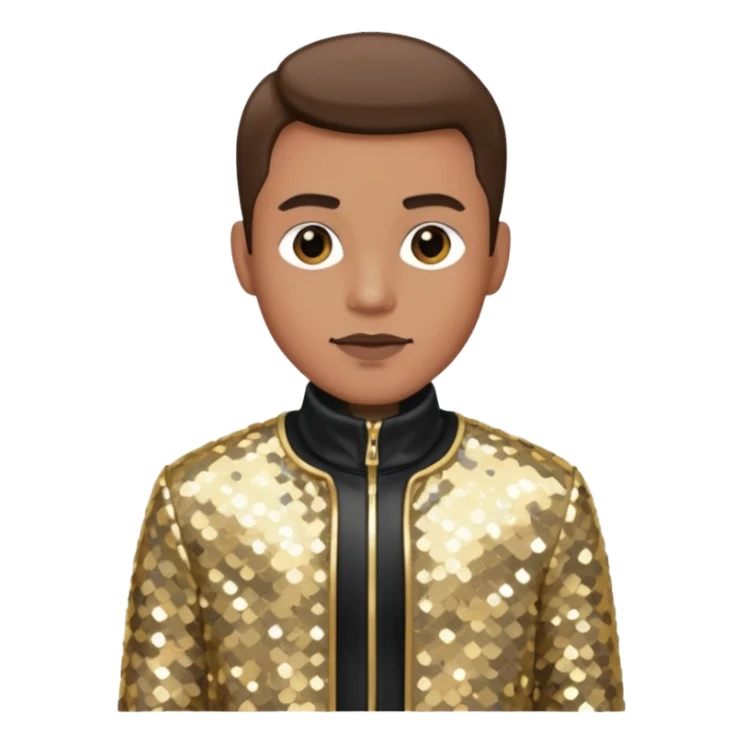 man with sparkling jacket sticker