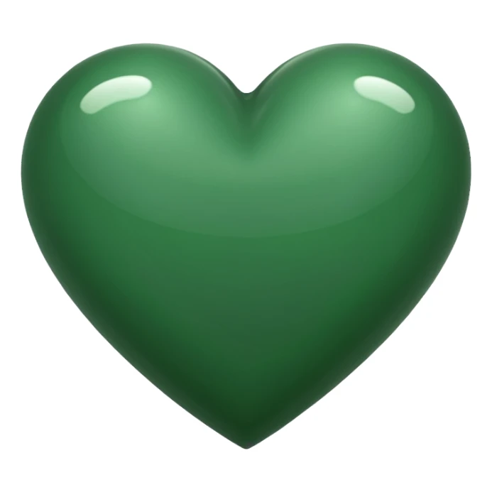 forest green heart sticker