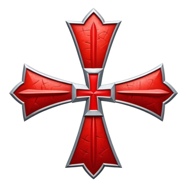 the red patea cross of the knights templar sticker