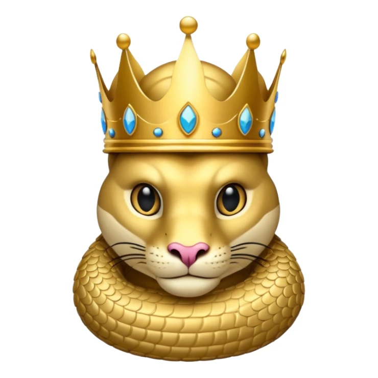 Cobra wearing a king’s crown sticker