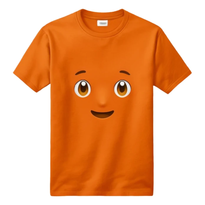 orange tshirt without pocket sticker