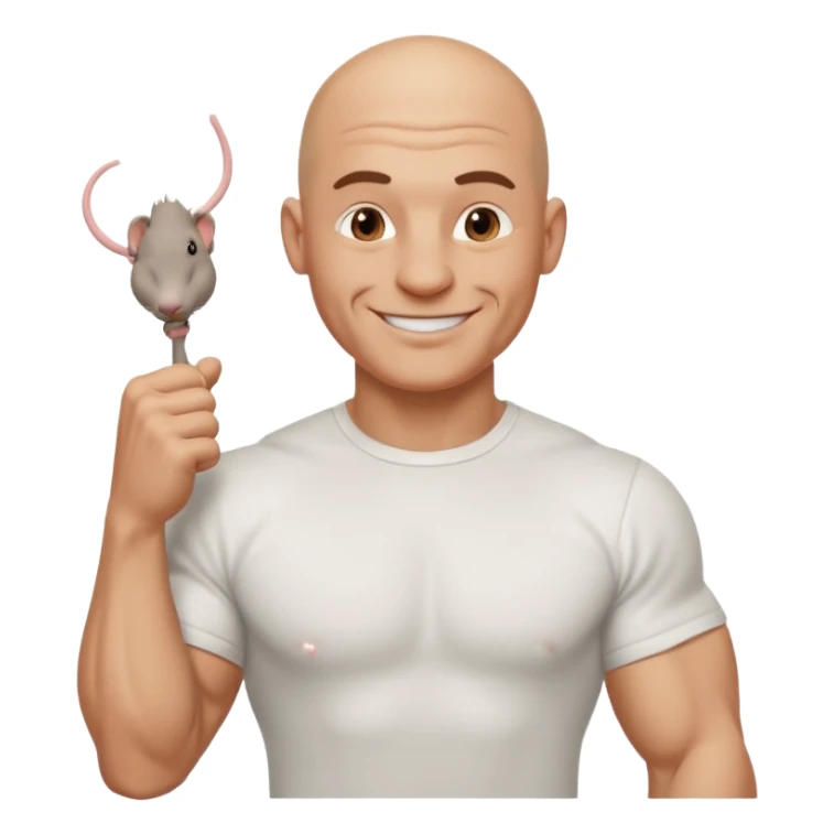 Mr clean with rat tail sticker
