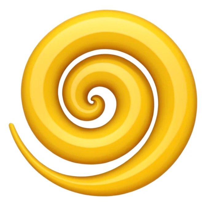 Thin Yellow Spiral swirl sticker