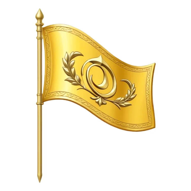 golden discord staff flag sticker