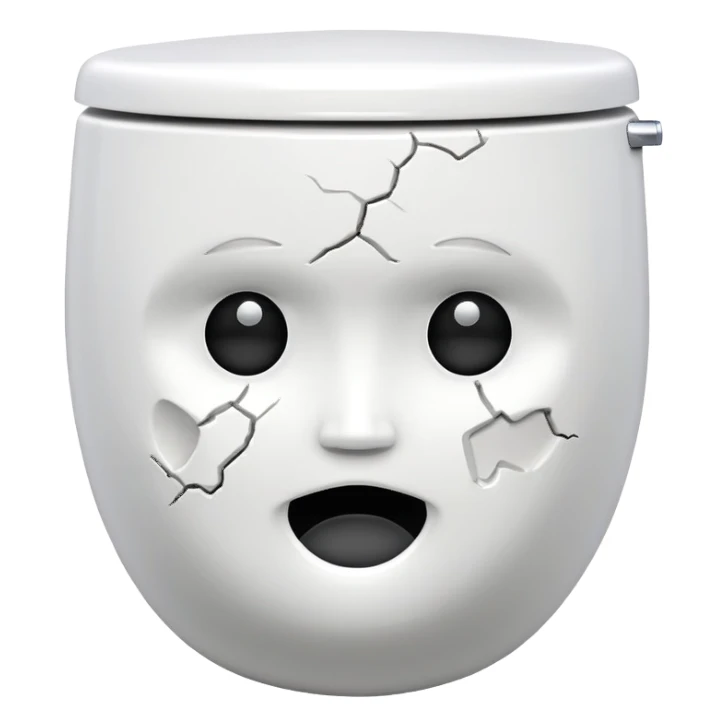 Skibidi Toilet with a face sticker