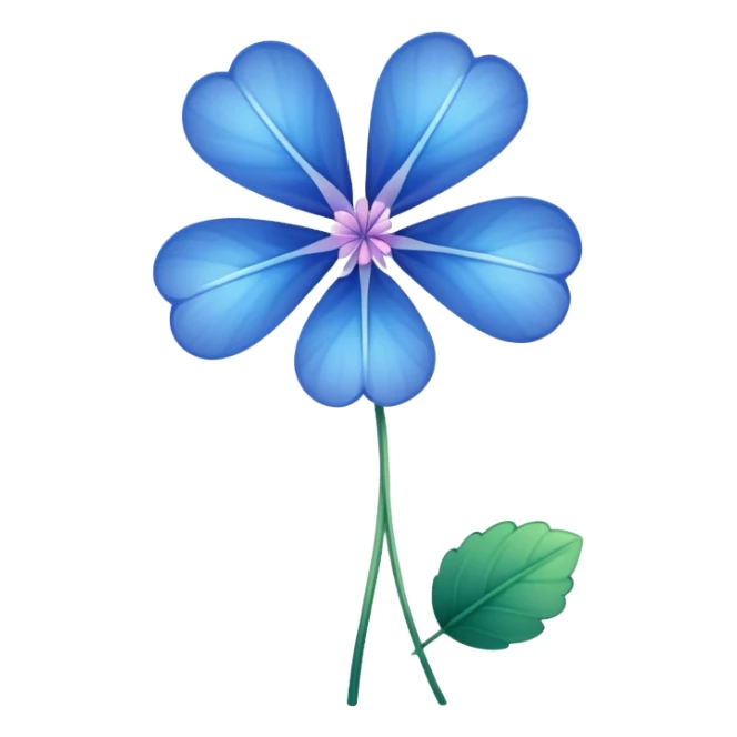 Blue Clover flower sticker