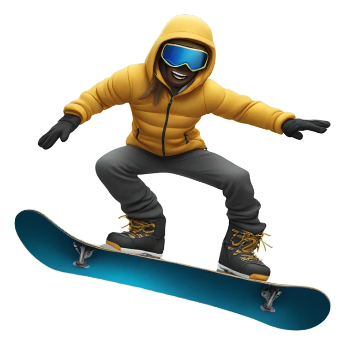 Middle grab snowboard trick sticker