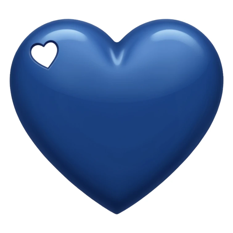 navy blue heart  sticker