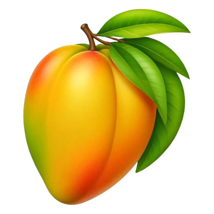 Green, yellow, and orange mango sticker