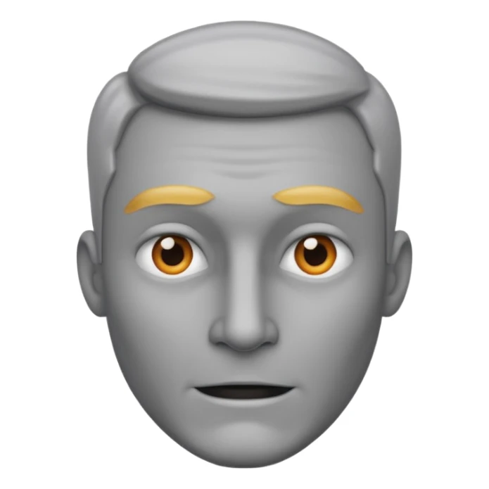 Gray man with a sharp jawline  sticker