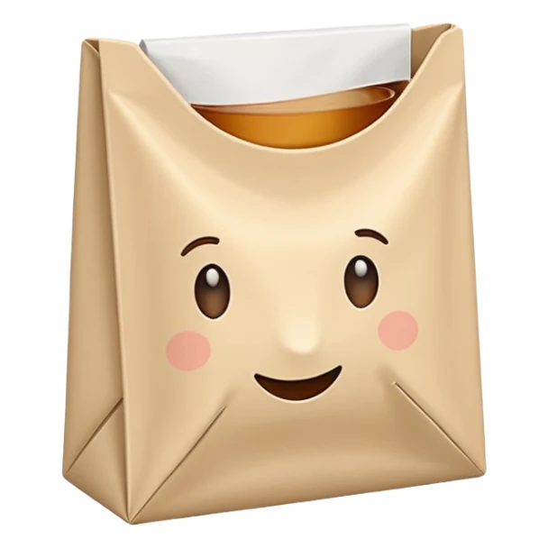 tea bag, plain sticker