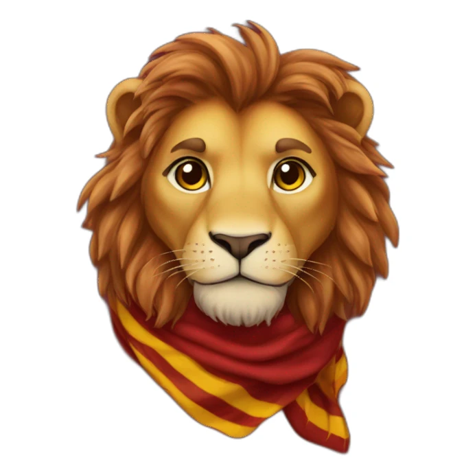 Gryffindor lion scarf hogwarts sticker