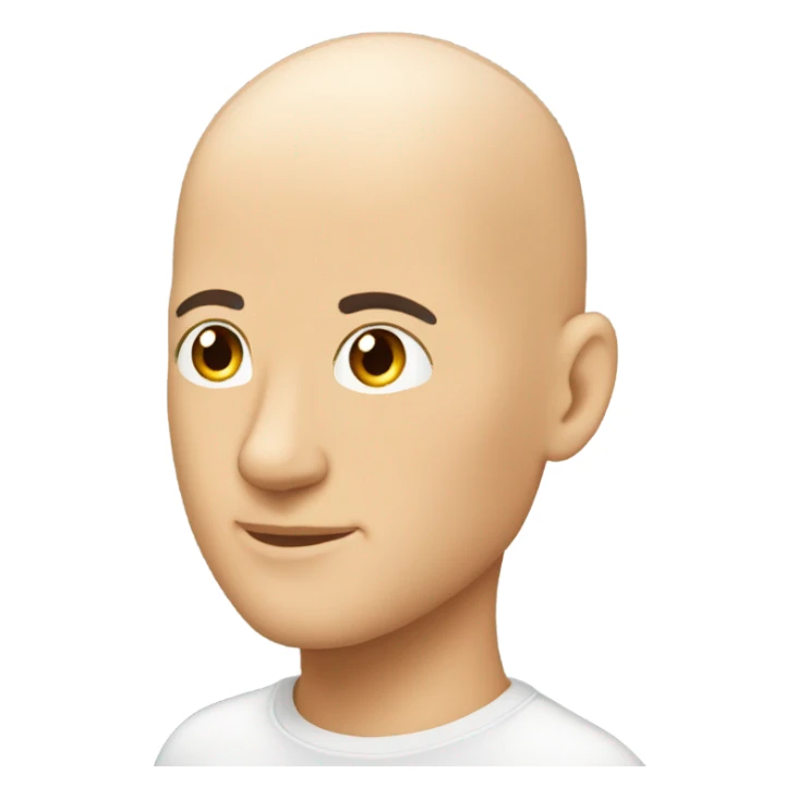 Shiny Bald head sticker