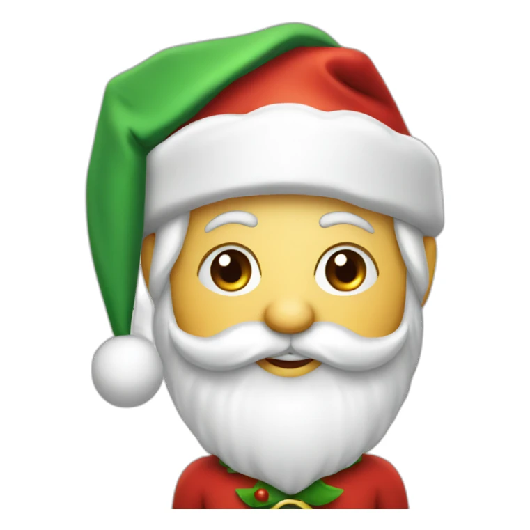 Santa Claus and elf face sticker