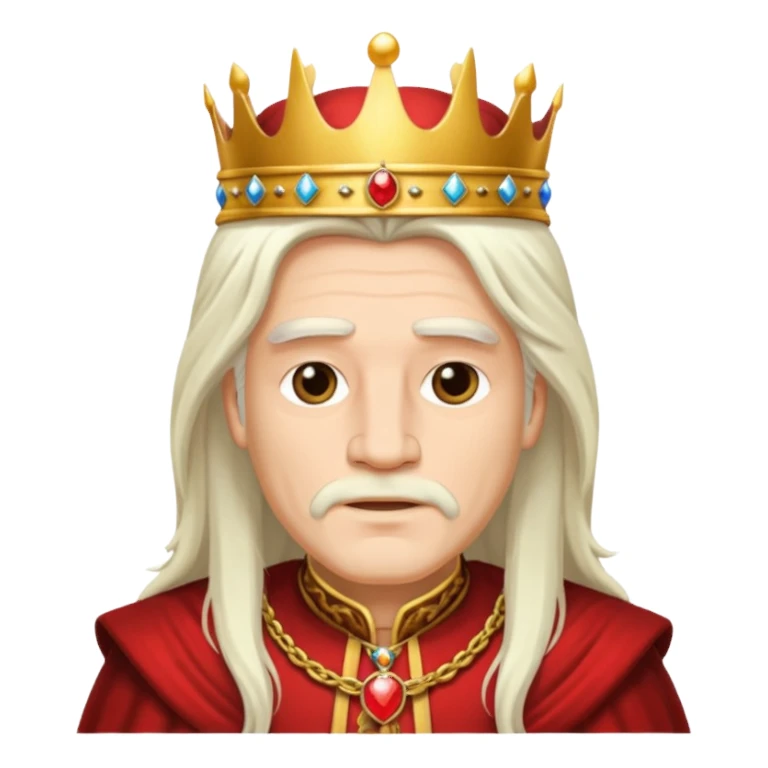 king with white long haired sticker