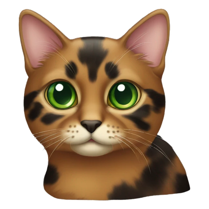 tortoiseshell  Cat with green eyes sticker