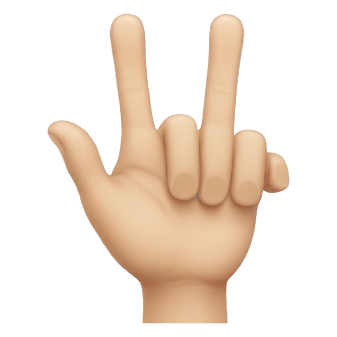 Hand with 4 fingers up sticker