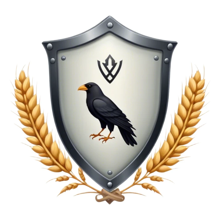 weat and crow runic blason shield sticker