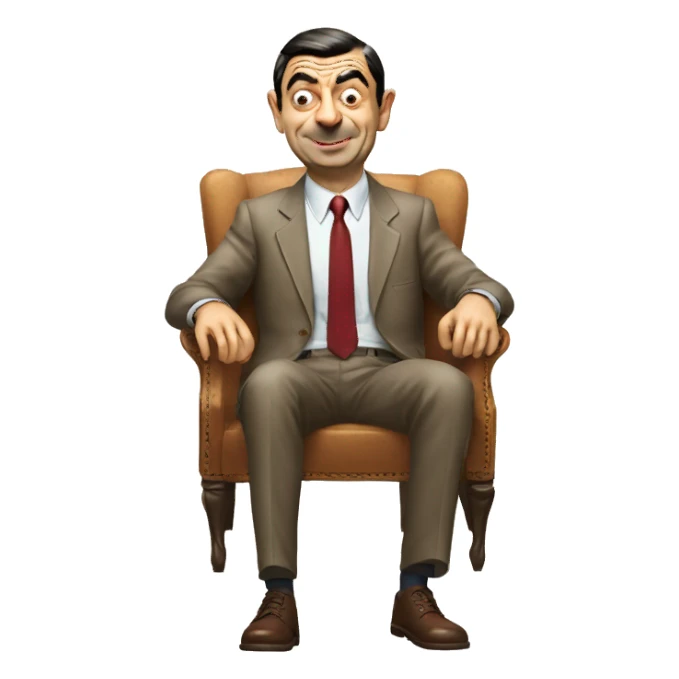 mr bean Sit IN Chair sticker