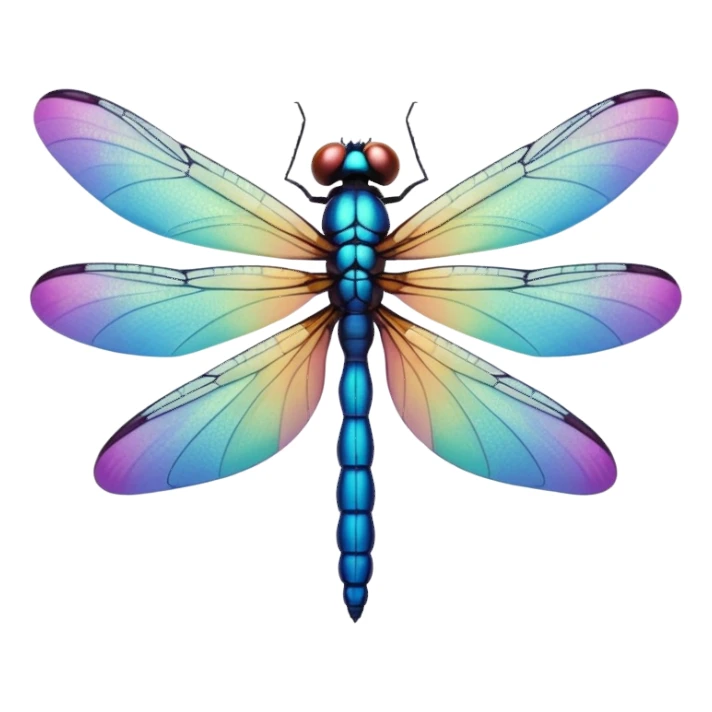 Peaceful Dragonfly color  sticker