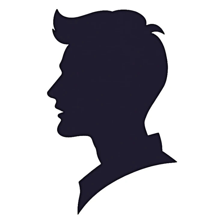 man profile silhouette sticker