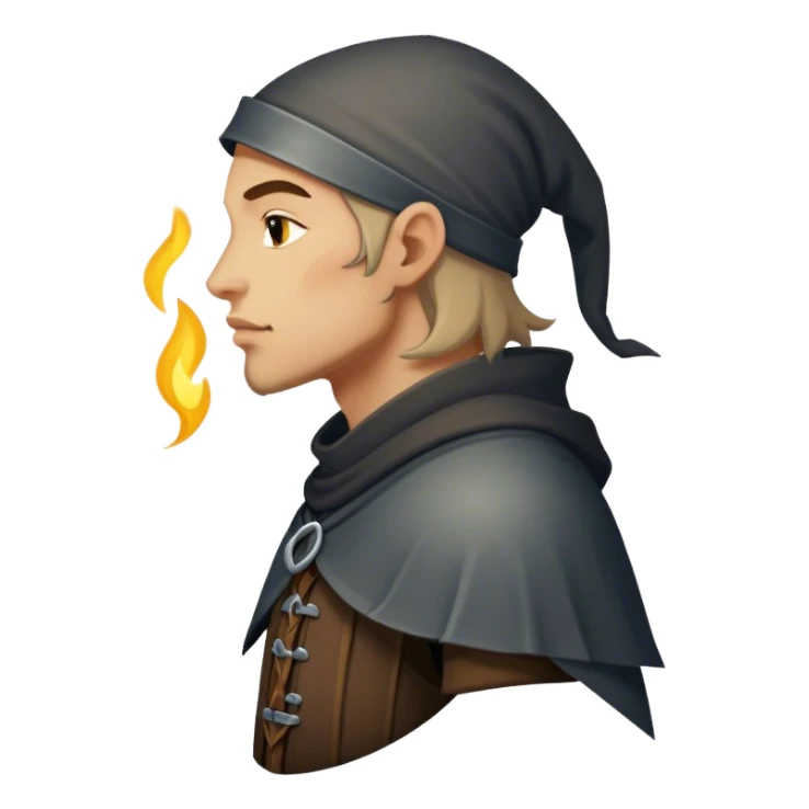 medieval thief seen in profile sticker