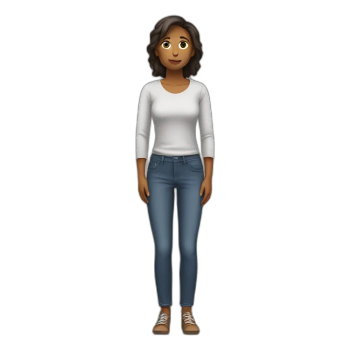 Woman stand without anything sticker