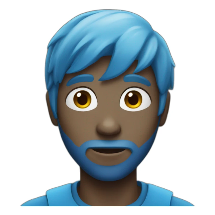 blue avatar face sticker