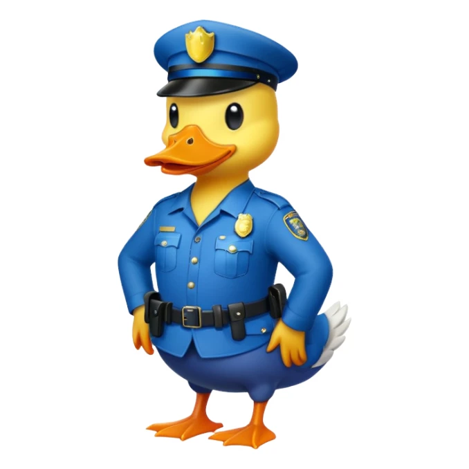 Police duck full body sticker