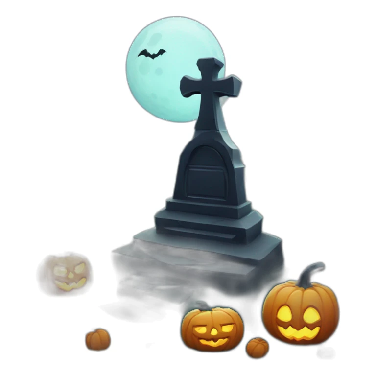 cute halloween graveyard sticker