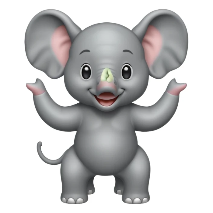 Design a dancing elephant emoji sticker