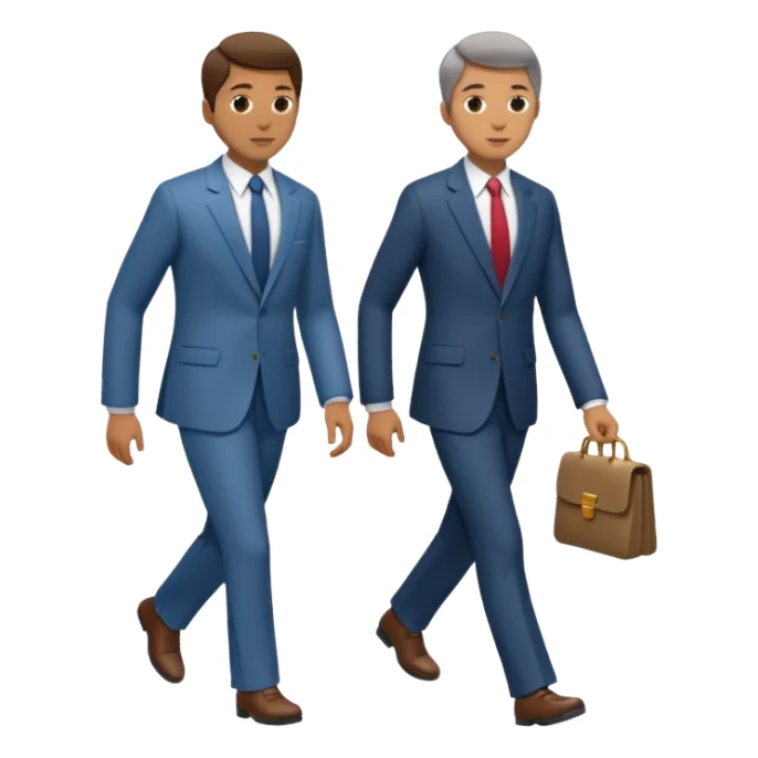 two mans walking full body sticker