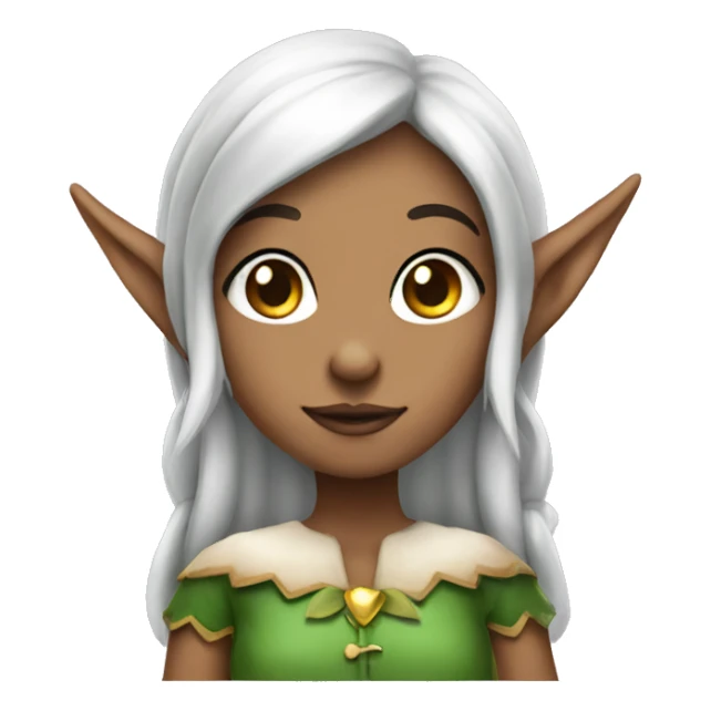 elf girl withe skin sticker